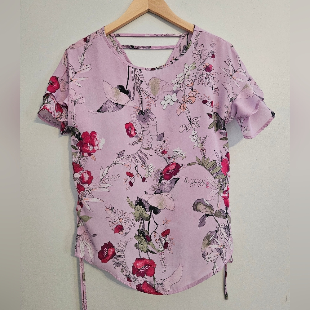 3/$20 Maurices Floral Blouse in Pink and Red